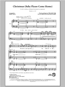 page one of Christmas (Baby Please Come Home) (SSA Choir)