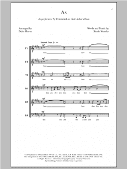 page one of As (arr. Deke Sharon) (Choir)