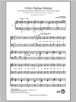 page one of A Festive Christmas Celebration (SATB Choir)