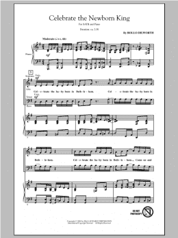 page one of Celebrate The Newborn King (SATB Choir)