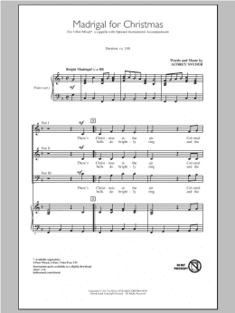 page one of Madrigal For Christmas (3-Part Mixed Choir)