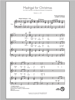 page one of Madrigal For Christmas (2-Part Choir)