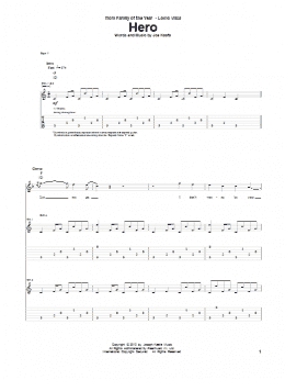 page one of Hero (Guitar Tab)