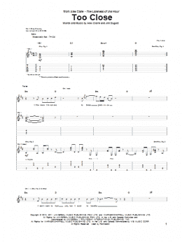 page one of Too Close (Guitar Tab)