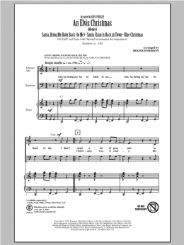 page one of An Elvis Christmas (SAB Choir)