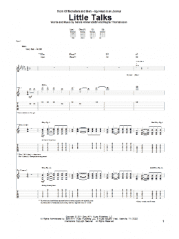 page one of Little Talks (Guitar Tab)