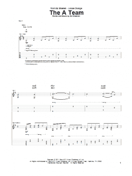 page one of The A Team (Guitar Tab)