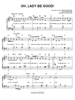 page one of Oh, Lady Be Good! (arr. Phillip Keveren) (Easy Piano)
