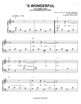 page one of 'S Wonderful (arr. Phillip Keveren) (Easy Piano)