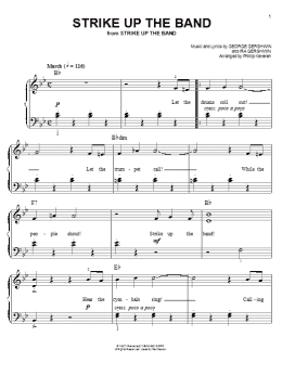 page one of Strike Up The Band (arr. Phillip Keveren) (Easy Piano)