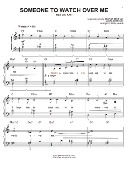 page one of Someone To Watch Over Me (arr. Phillip Keveren) (Easy Piano)