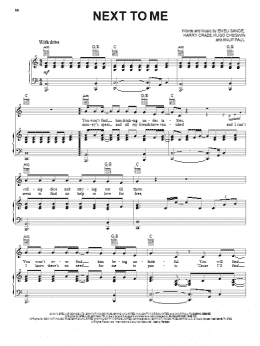 page one of Next To Me (Piano, Vocal & Guitar Chords (Right-Hand Melody))