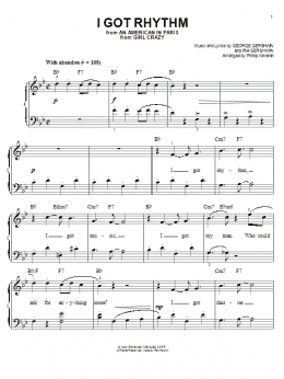 page one of I Got Rhythm (arr. Phillip Keveren) (Easy Piano)