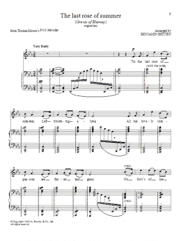 page one of The last rose of summer (Piano & Vocal)