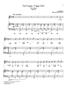 page one of The Foggy, Foggy Dew (Piano & Vocal)