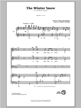 page one of The Winter Snow (3-Part Mixed Choir)