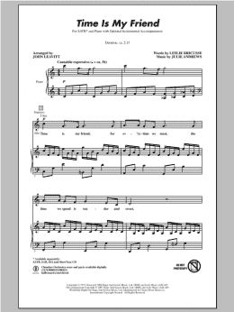 page one of Time Is My Friend (SATB Choir)