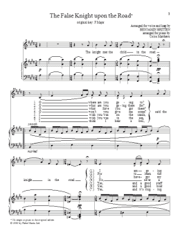 page one of The False Knight upon the Road (Piano & Vocal)