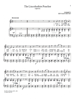 page one of The Lincolnshire Poacher (Piano & Vocal)