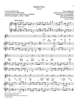 page one of Sailor-boy (Piano & Vocal)