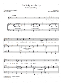 page one of The Holly and the Ivy (Piano & Vocal)