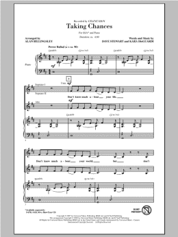 page one of Taking Chances (SSA Choir)