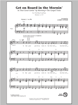 page one of Get On Board In The Mornin' (3-Part Mixed Choir)