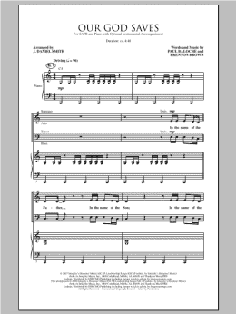 page one of Our God Saves (SATB Choir)