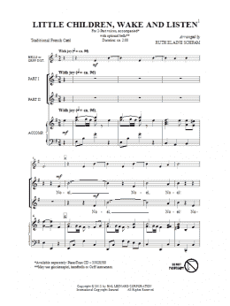 page one of Little Children, Wake And Listen (2-Part Choir)