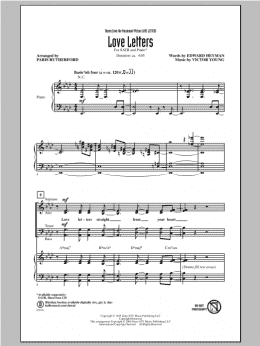 page one of Love Letters (SATB Choir)