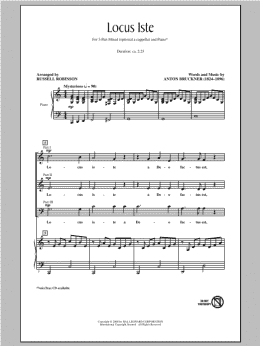 page one of Locus Iste (3-Part Mixed Choir)