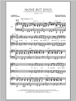 page one of None But Jesus (SATB Choir)