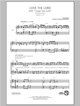 page one of Love The Lord (with I Love You Lord) (SATB Choir)