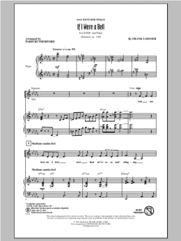 page one of If I Were A Bell (SATB Choir)