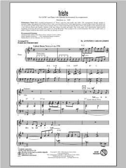 page one of Triste (SATB Choir)