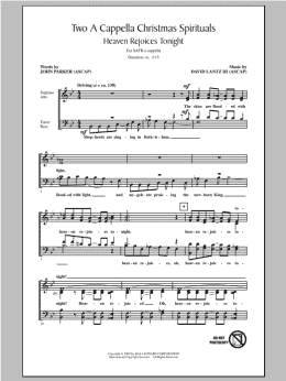 page one of Two A Cappella Christmas Spirituals (SATB Choir)