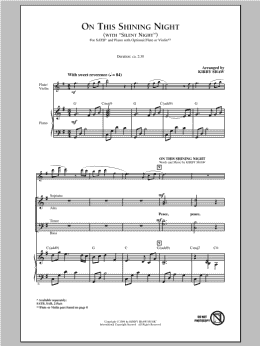 page one of On This Shining Night (with Silent Night) (SATB Choir)