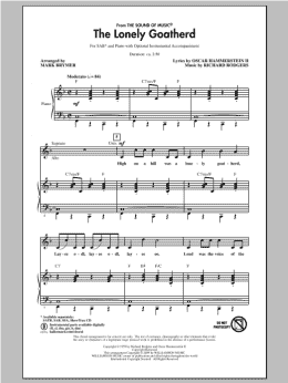 page one of The Lonely Goatherd (from The Sound of Music) (SAB Choir)