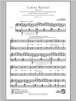 page one of Carols, Rejoice (Medley) (2-Part Choir)