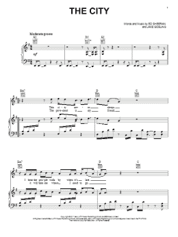 page one of The City (Piano, Vocal & Guitar Chords (Right-Hand Melody))