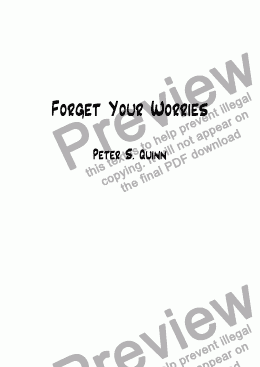page one of Forget Your Worries