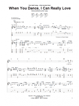 page one of When You Dance, I Can Really Love (Guitar Tab)