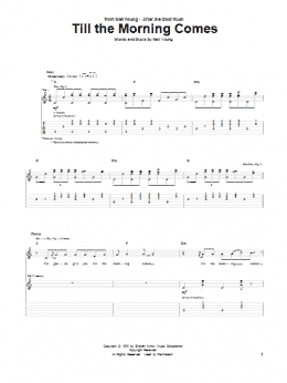 page one of Till The Morning Comes (Guitar Tab)