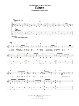 page one of Birds (Guitar Tab)