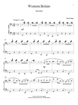 page one of Western Bolero (Piano Duet)