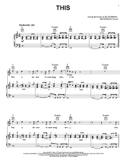 page one of This (Piano, Vocal & Guitar Chords (Right-Hand Melody))