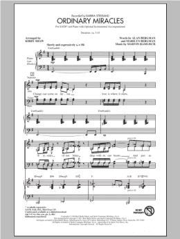 page one of Ordinary Miracles (SATB Choir)