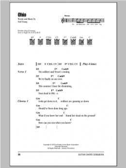 page one of Ohio (Guitar Chords/Lyrics)
