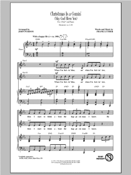 page one of Christmas Is A-Comin' (May God Bless You) (2-Part Choir)