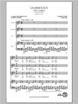 page one of Les Berceaux (The Cradles) (SSA Choir)